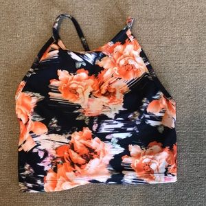 Crop top workout bra
